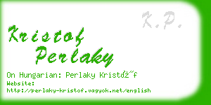 kristof perlaky business card